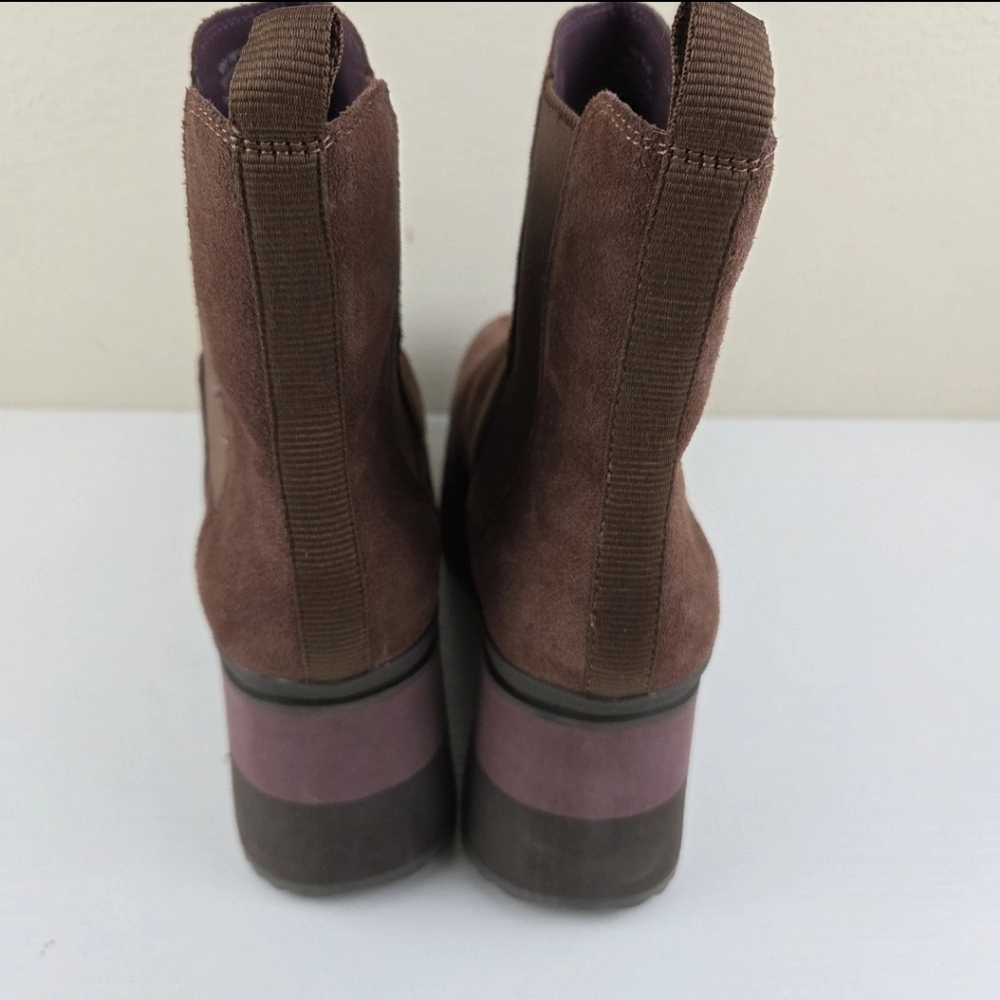 Women's NakedFeet‎ Naked Feet Guild Chelsea Leather Platform Sole Boots Sz 11 - Picture 8 of 11